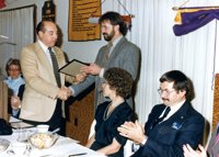 Presentation of the Club's Charter by Gov Don Rake (1984)